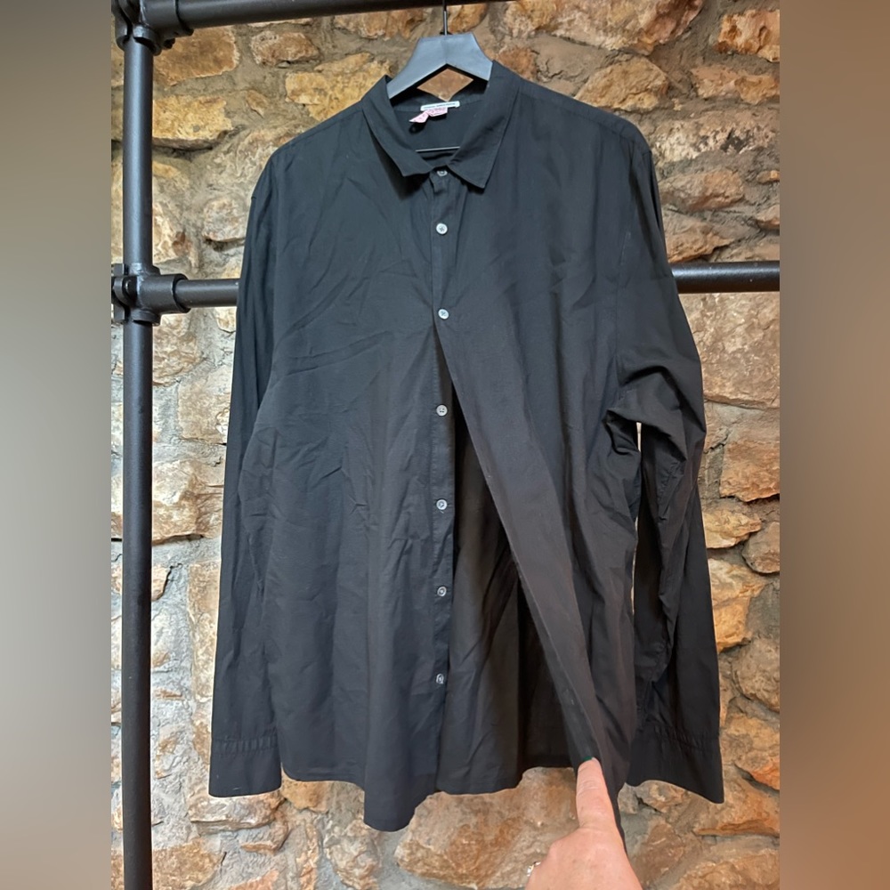 James Perse black casual button down
